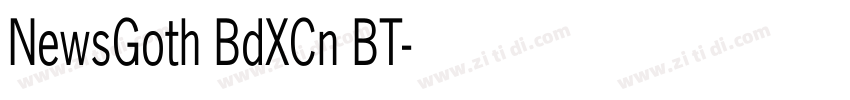 NewsGoth BdXCn BT字体转换